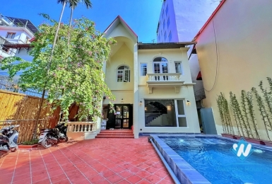 Spacious house with swimming pool for rent in Tay Ho, Hanoi